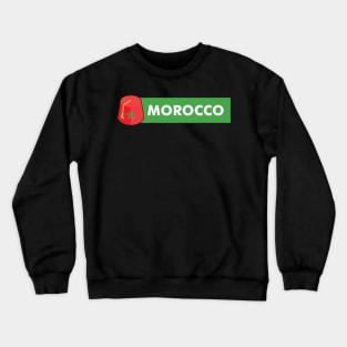 Morocco, moroccan tarbouch with moroccan flag Crewneck Sweatshirt